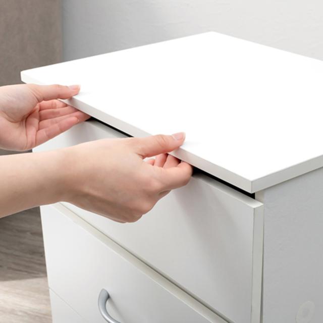 コスメワゴン 幅42.5cm 引き出し キャスター （ ドレッサー メイク台 鏡台 コスメボックス メイク ワゴン 収納 サイド テーブル 一面鏡 おしゃれ 大容量 キャスター付き コンパクト 白 ブラウン ナチュラル ホワイト ）_10
