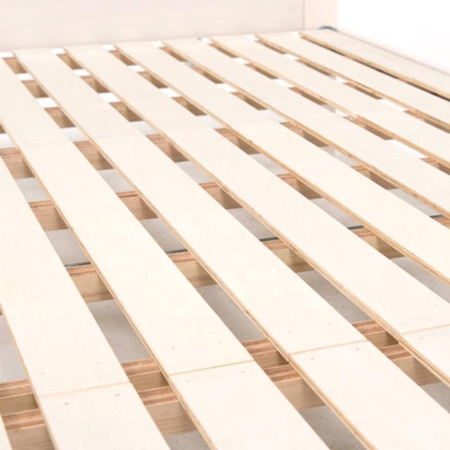 ベッド シングル 高さ調節 3段階 木製 すのこ （ ベット 天然木 ベッド