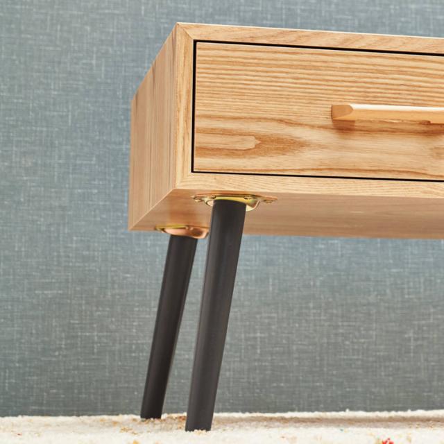 センターテーブル 幅100cm 引き出し2個 木製 （ テーブル ローテーブル リビングテーブル 長方形 収納 棚付き おしゃれ 北欧風 モダン 木目調 ブラウン ナチュラル ホワイト 白 ）_9