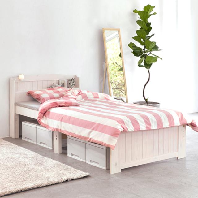 すのこベッド セミシングルショート 高さ調節 3段階 すのこ （ ベット 天然木 ベッド 木製 フレーム セミシングル ショートサイズ 棚 宮付き 収納 ベット下収納 コンセント付き 敷布団 頑丈 シンプル ナチュラル ）