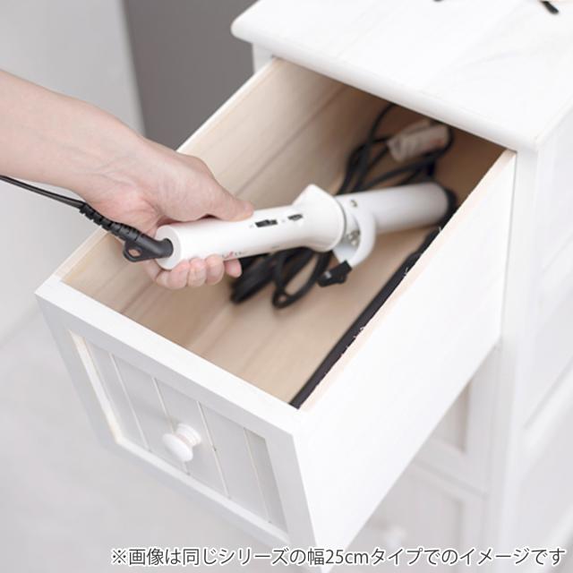 棚付チェスト すき間収納 シャビーウッド アンティーク調 幅30cm （ 棚 ランドリー 洗面所 隙収納 家具 桐製 桐 スリム 省スペース 収納ラック 隙間 引出し ブルーグレー ホワイト ）