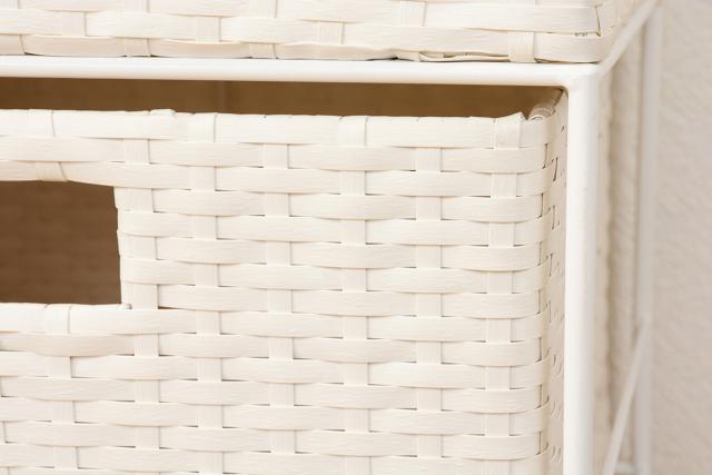 ランドリーチェスト 幅40.5cm 4段 引出し キャスター付 完成品