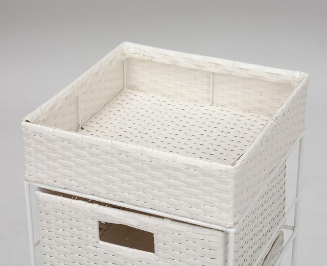 ランドリーチェスト 幅40.5cm 4段 引出し キャスター付 完成品