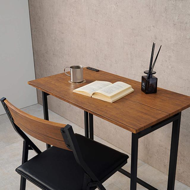 【新品・送料無料】ヴィンテージデスク＆チェア 幅80cm 折りたたみ式 ヴィンテージ調 折りたたみデスク＆チェアセット デスク 約幅