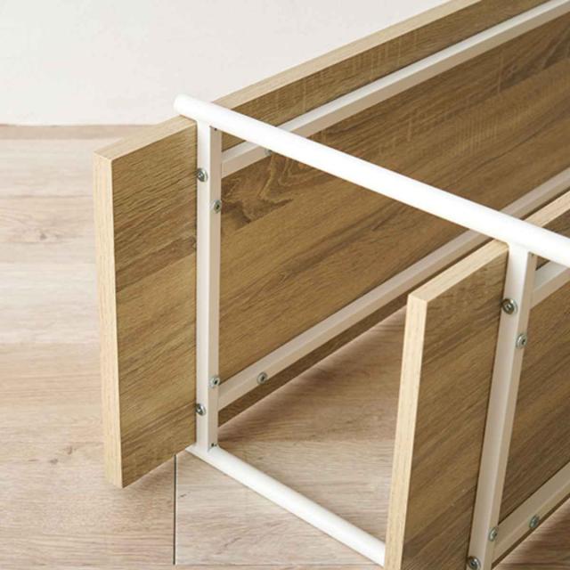 オープンラック 2段 韓国インテリア風 幅100cm （ ラック シェルフ