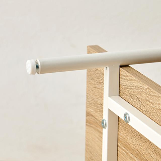 サイドテーブル 高さ70cm ラタン調 棚付き （ ナイトテーブル ベッド ソファ サイド テーブル コンセント付き ラック 収納 木目調 おしゃれ ナチュラル 北欧風 韓国風 インテリア ）_10
