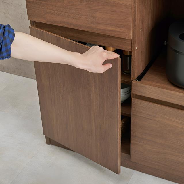 キッチンラック ハイタイプ ヴィンテージ調 家電収納 幅87cm （ レンジラック 食器棚 キッチンボード レンジ台 コンセント付 電子レンジ ラック 棚 キッチン収納 ブラウン グレー ナチュラル 可動棚 ）_12