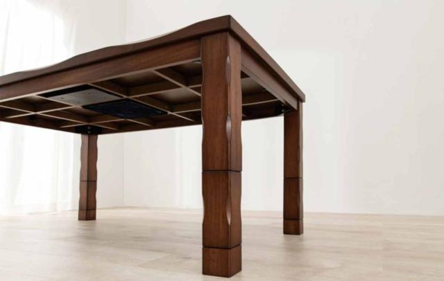 ダイニングこたつ6点セット こたつ テーブル 幅135cm こたつ布団 チェア4脚 （ ダイニングテーブル ダイニング セット チェア 椅子 リビング ハイタイプ ロータイプ 長方形 高さ調節 継ぎ脚 ハロゲン ヒーター 薄型 速暖 ファン付き ）_6