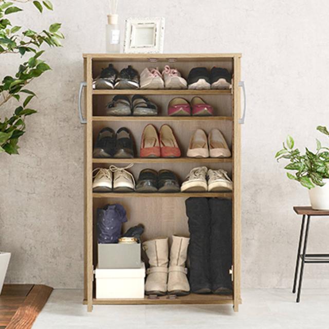 【新品未使用】木目調シューズラック　下駄箱　靴入れ LOWYA シューズボックス シューズキャビネット シューズラック