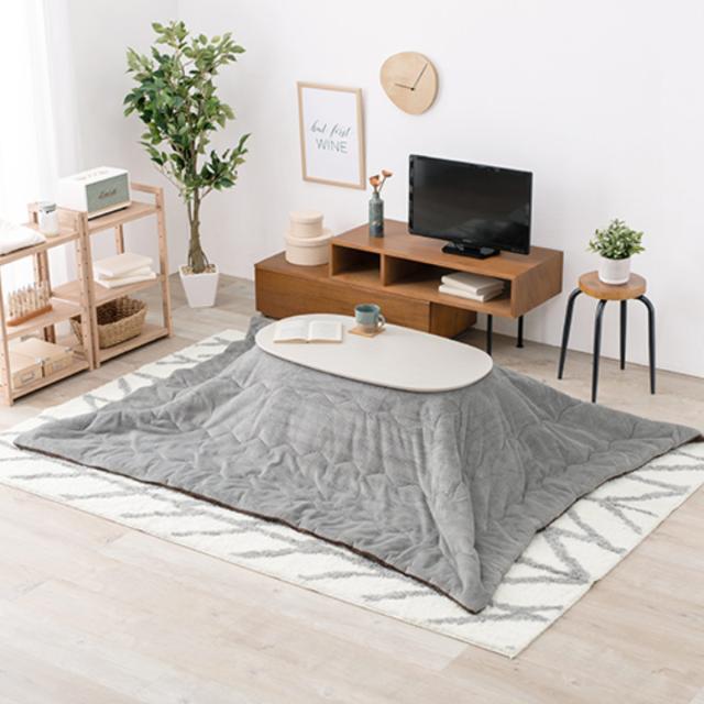 こたつ2点セット テーブル ホワイトウォッシュ 折りたたみ 幅90cm 布団