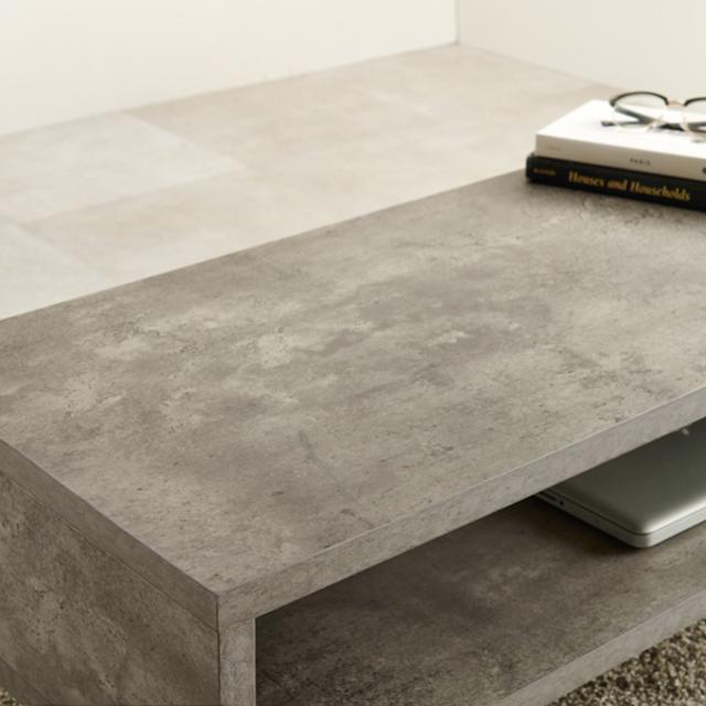 ローテーブル おしゃれ 小さめ オープン収納 コンクリート調 お