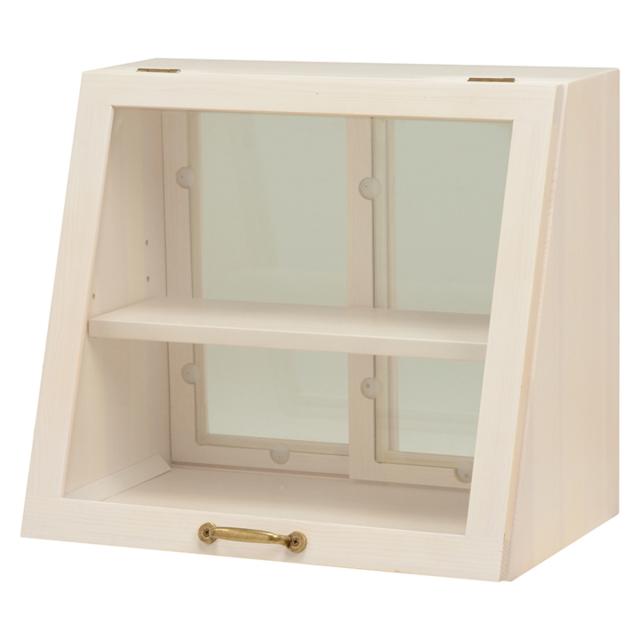 ガラスケース 幅40cm 2段 カウンター上収納 可動棚 ラック