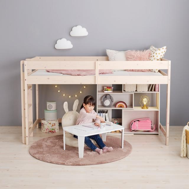 ロフトベッド ロータイプ 高さ120cm すのこ 天然木 パイン材