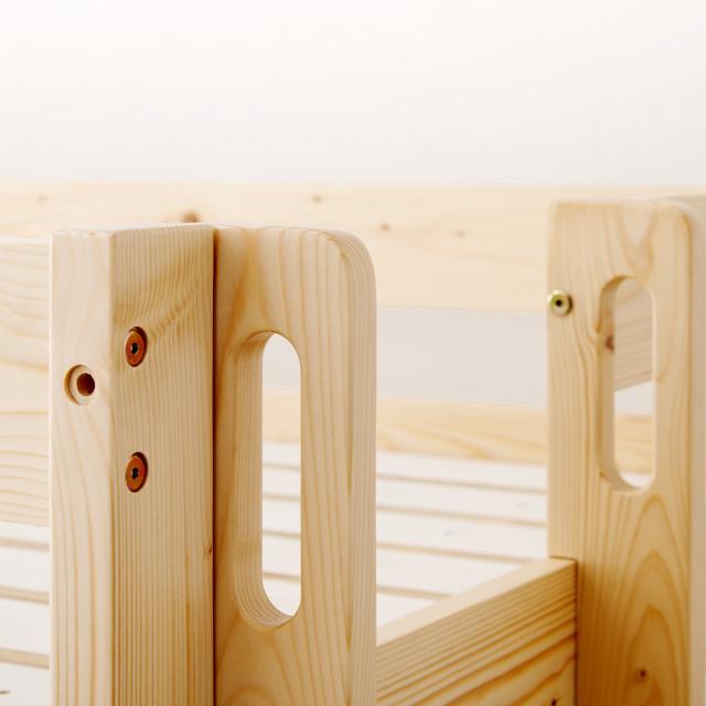 ロフトベッド ロータイプ 高さ120cm すのこ 天然木 パイン材 （ ベッド