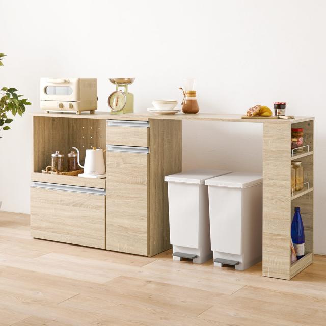 伸縮式 キッチンカウンター 幅104-178cm 収納庫タイプ キャビネット ( 伸縮 カウンター 収納 キッチン 棚 ラック 家電収納 省スペース コンセント付 引き出し 可動棚 ダークブラウン ナチュラル ホワイト )の通販は 伸縮式 キッチンカウンター 幅104-178cm 収納庫タイプ キャビネット ( 伸縮 カウンター 収納 キッチン 棚 ラック 家電収納 省スペース コンセント付 引き出し 可動棚 ダークブラウン ナチュラル ホワイト )の通販は