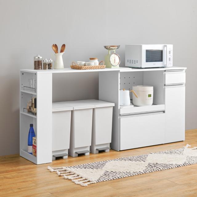 伸縮式 キッチンカウンター 幅104-178cm 収納庫タイプ キャビネット ( 伸縮 カウンター 収納 キッチン 棚 ラック 家電収納 省スペース コンセント付 引き出し 可動棚 ダークブラウン ナチュラル ホワイト )の通販は 伸縮式 キッチンカウンター 幅104-178cm 収納庫タイプ キャビネット ( 伸縮 カウンター 収納 キッチン 棚 ラック 家電収納 省スペース コンセント付 引き出し 可動棚 ダークブラウン ナチュラル ホワイト )の通販は