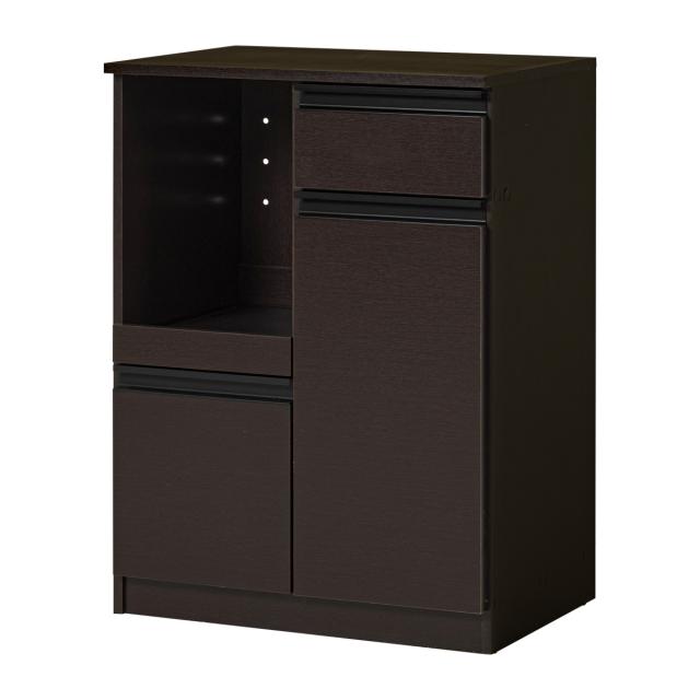 キッチンカウンター 幅60cm キャビネット （ カウンター 収納 キッチン 棚 ラック 家電収納 コンパクト 省スペース コンセント付 引き出し 可動棚 ダークブラウン ナチュラル ホワイト ）_17