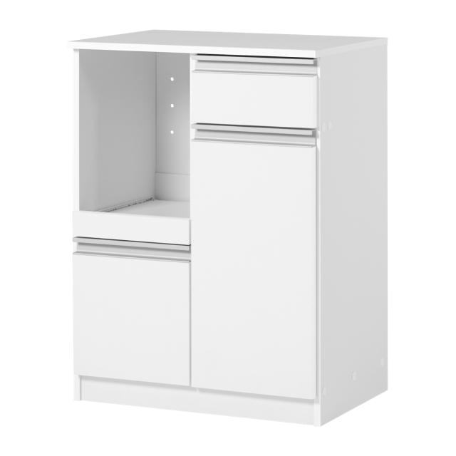 キッチンカウンター 幅60cm キャビネット （ カウンター 収納 キッチン 棚 ラック 家電収納 コンパクト 省スペース コンセント付 引き出し 可動棚 ダークブラウン ナチュラル ホワイト ）_19
