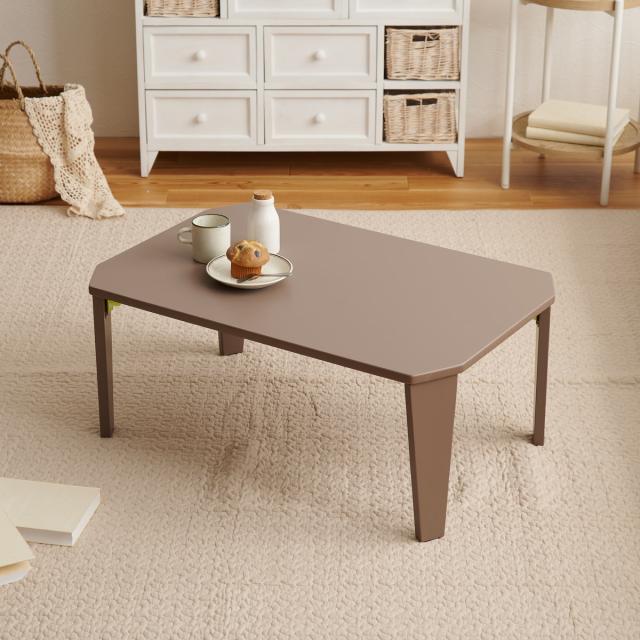 ローテーブル 折りたたみ 幅90×奥行60×高さ32cm くすみカラー モノトーンカラー 折れ脚テーブル （ リビング テーブル センターテーブル コンパクト 小さい おしゃれ 可愛い 大人 子供 キッズ ）_17