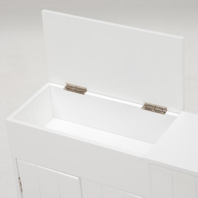 トイレラック 木製 ワイド 大量収納 幅60cm （ トイレ収納ラック サニタリー収納 トイレットペーパーストッカー 収納ラック トイレ収納 掃除道具収納 ペーパーホルダー 掃除道具 ブラシ入れ トイレブラシ ブラシ ）_3