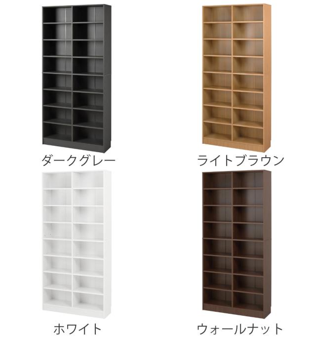 本棚 幅90cm コミック800冊収納 前後収納 可動棚 漫画収納 （ ラック 棚 シェルフ 収納 大容量 コミック収納 B6 ディスプレイラック 飾り棚 家具 A4 壁面収納 1.6cmピッチ シンプル ）_3
