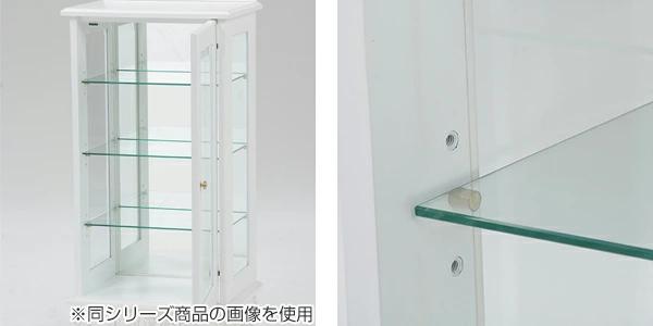 ガラスキャビネット 幅50cm 3段 姫系 猫脚 背面ミラー 木製 ヴィオレッタ （ コレクションラック 白家具 ディスプレイケース 飾り棚 棚 3面ガラス コレクション ラック ミラー ガラス棚 ガラス ガラスケース ネコ足 ネコ脚 ）_5