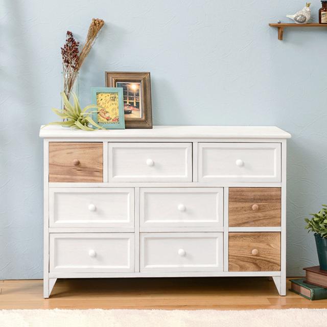 ローチェスト 幅90cm 3段 完成品 天然木 桐製 （ チェスト 収納 背面化粧 たんす 洋タンス 桐 キャビネット リビング収納 三段 引き出し 白 家具 フレンチカントリー 木製 ）の通販は 24,800円