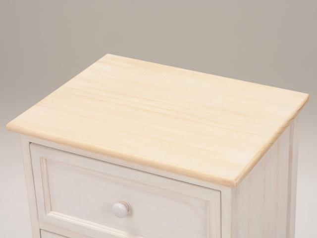チェスト 幅41cm 4段 完成品 天然木 （ 収納 背面化粧 たんす 洋タンス 桐 飾り棚 棚 ラック キャビネット リビング収納 4杯 引き出し 白 家具 フレンチカントリー 木製 ）