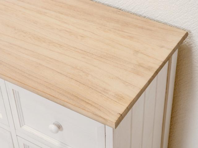 ローチェスト 幅75cm 2段 引出し4杯 完成品 天然木 （ チェスト 収納 背面化粧 たんす 洋タンス 桐 飾り棚 棚 ラック キャビネット リビング収納 二段 4杯 引き出し 白 家具 フレンチカントリー 木製 ）