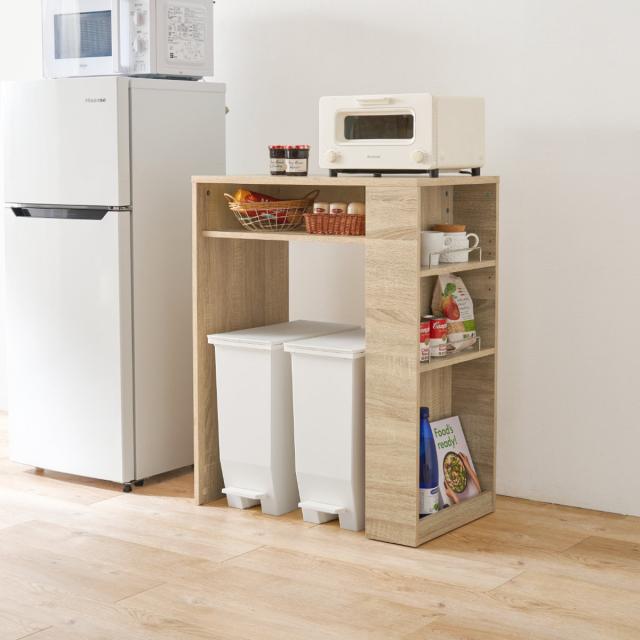 ゴミ箱上ラック 幅71cm 天板耐荷重20kg （ ゴミ箱上 収納 ラック 棚