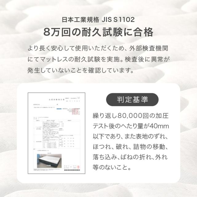マットレス ポケットコイル ダブル 寝心地柔らか 圧縮梱包 （ 寝具 マット 圧縮ロール 搬入簡単 メッシュ 通気性 エッジサポート 快適 厚さ20 高品質 コンパクト ）_16