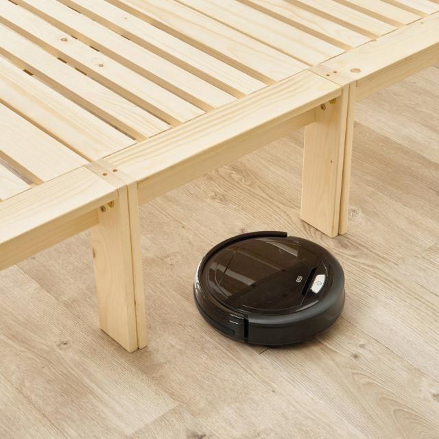 分割式ベッド シングル パイン材 組立簡単 3WAY （ ベッド 棚 ラック 収納 天然木 分割式 組み換え 耐荷重350kg 高耐荷重 お掃除ロボット対応 すのこベッド シェルフ テレビ台 ベンチ ）