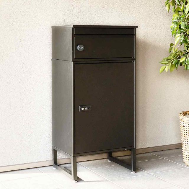 スチール製 宅配ボックス 2段 鍵付き 宅配ロッカー 置き配 ボックス 