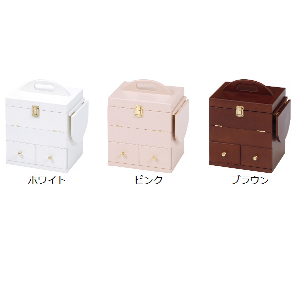 コスメボックス 大容量 ドレッサー 3面鏡付き （ メイクボックス 鏡 ミラー 化粧箱 化粧品入れ コスメ収納 メイク収納 メイク台 持ち運び ミニテーブル付き 引き出し 化粧品 コスメ 化粧台 鏡台 三面鏡 引出し 鏡付き 収納 ）