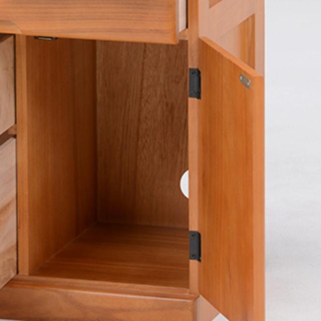 【新品】多段引出し　チェスト　FAX台　鍵付き　アウトレット 多段引出しの鍵付き FAX台 （幅93cm） NA/WS MFX-6232【送料無料