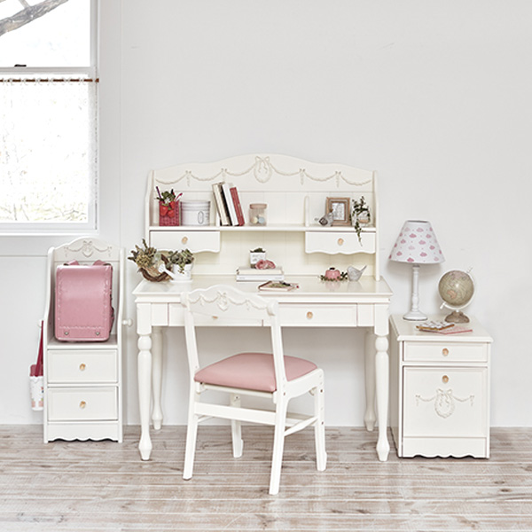 ランドセルラック スリム 引出し付 姫系 ロマンチック 幅35cm