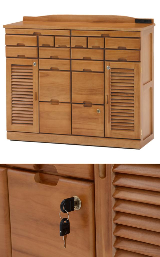 【新品】多段引出し　チェスト　FAX台　鍵付き　アウトレット 新品】多段引出し チェスト FAX台 鍵付き アウトレット