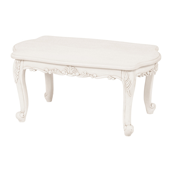 姫系 テーブル ホワイト コスメテーブル ローテーブル ホワイト