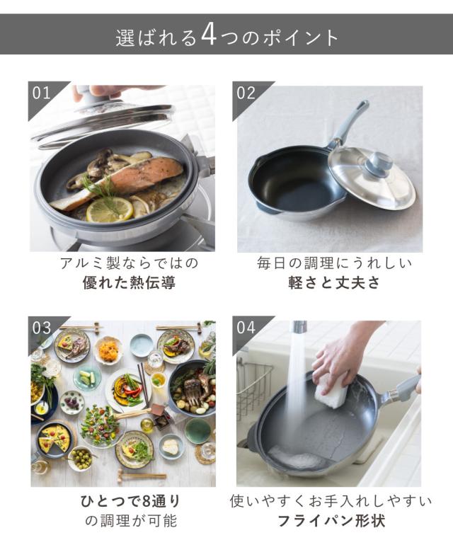 HAL万能無水鍋23 23cm IH対応 日本製 （ ガス火対応 無水鍋 片手鍋