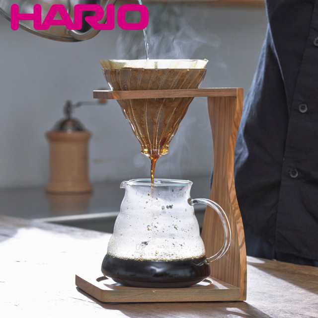ハリオ コーヒー ドリッパーセット 1〜4杯用 V60 オリーブウッド ...