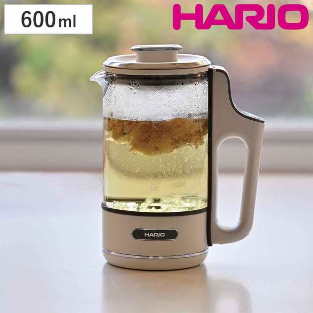 ハリオ ティーメーカー 600ml 耐熱ガラス （ HARIO 電気ケトル ティーポット 電気ポット ケトル 健康茶 オリジナル ティータイム 保温 時