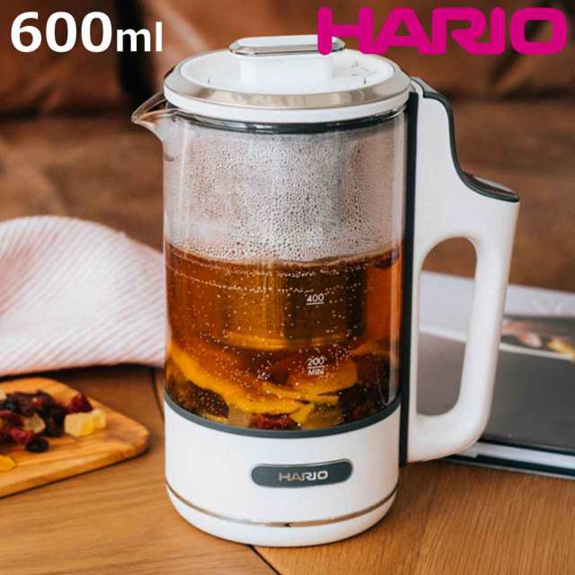 ハリオ ティーメーカー 600ml 耐熱ガラス （ HARIO 電気ケトル ティーポット 電気ポット ケトル 健康茶 オリジナル ティータイム 保温 時