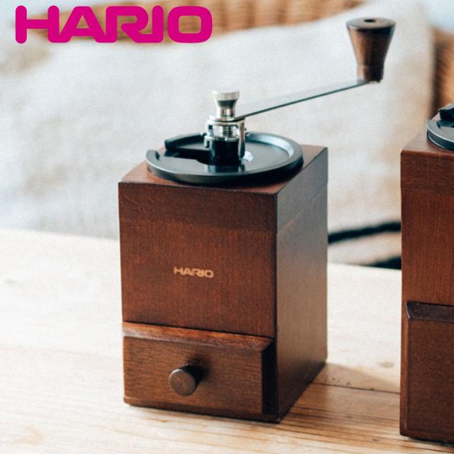 HARIO コーヒーミル・キューブ （ ハリオ コーヒー ミル 2杯分 手挽き コーヒー豆 木製 小型 コンパクト おしゃれ レトロ クラシック 手動 ハンドコーヒーミル コーヒーグラインダー ）