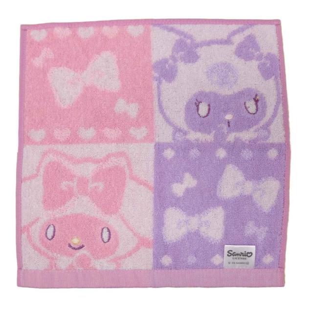 5点目100円♡新作♡新品♡マイメロちゃんタオルハンカチ＆クロミレディース靴下 ミニタオル マイメロ 25×25cm マイメロディ&クロミ ドリーミング