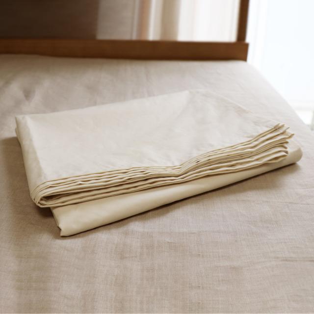 敷シーツ 防ダニ 綿100％ 高密度 シングル 日本製 （ シーツ フラットシーツ 一枚布 敷き布団 敷きふとん カバー ベッドシーツ 布団カバー ベッドカバー 耐久性 オーガニックコットン 寝具 無染色 無漂白 無蛍光 無地 ダニ対策 ）