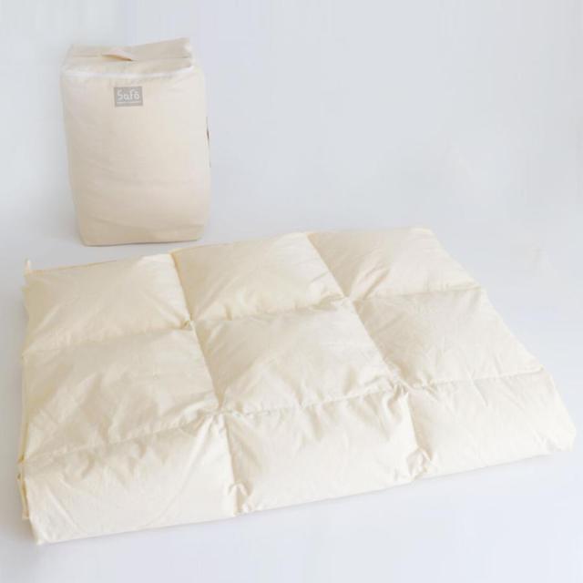 羽毛布団 シングル SaFo オーガニック 薄掛け布団 （ サフォ 高品質 羽毛 薄掛け 布団 春夏用 薄手 肌掛け ふとん ダウンケット ダウン93％ 日本製 国産 オーガニックコットン シームレス加工 150×210 ）_2
