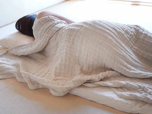 ガーゼケット シングル コットンリネン 無添加 日本製 （ オーガニック 140×200 ガーゼ ケット 寝具 洗濯OK 綿 リネン 麻 シンプル 吸水 速乾 洗濯できる ）_4