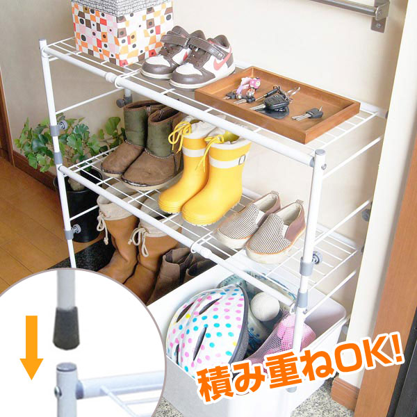 伸縮棚 伸縮スリム整理棚 幅約54〜75cm 高さ約29〜41cm 2個