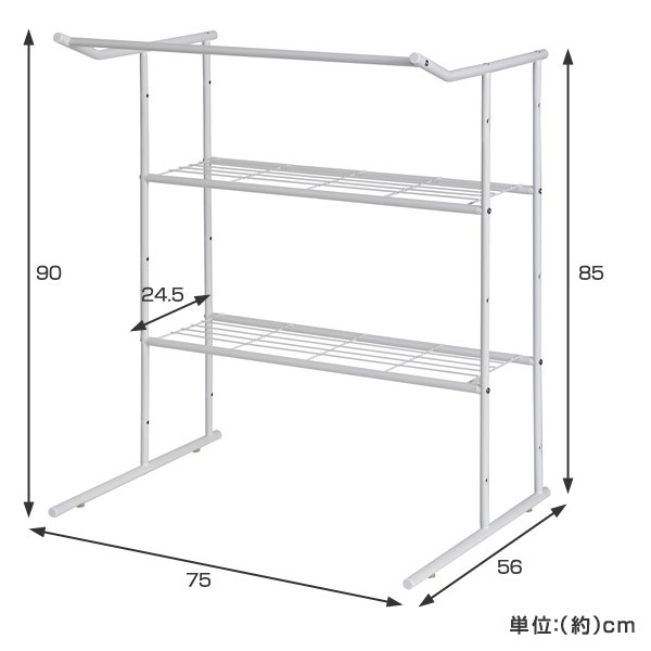 押入れ収納 押入れハンガーシェルフ ハンガーラック 2台セット （ 衣類収納 パイプハンガー 収納ラック クローゼット 収納 ハンガー 整理｜au  PAY マーケット