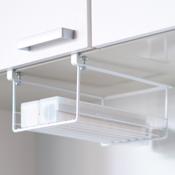 戸棚下収納 Spluce 吊棚ラック ラップホルダー キッチン 収納 吊り戸棚収納 キッチン収納 吊下げラック 吊り戸棚下ラック 吊戸棚収の通販はau Pay マーケット お弁当グッズのカラフルbox
